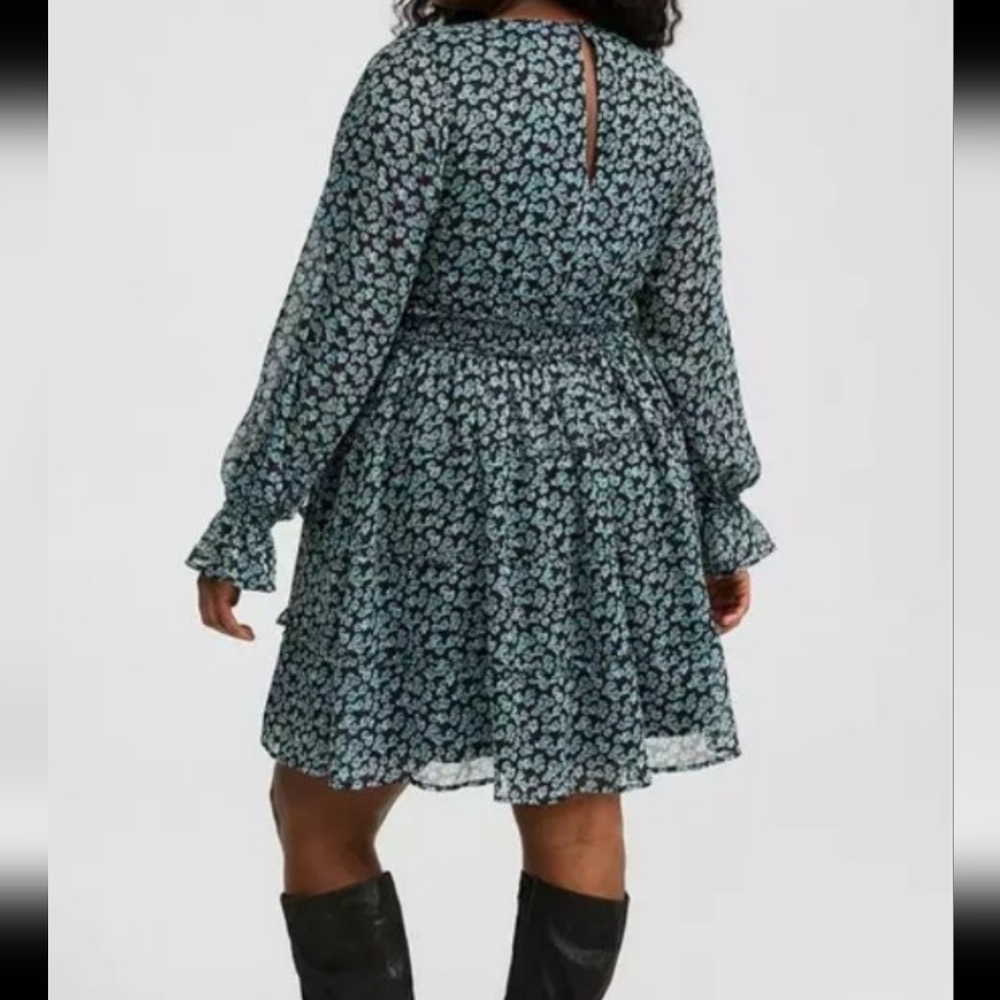 TORRID Mini Lurex Chiffon Tiered Dress 2XL - Picture 2 of 9